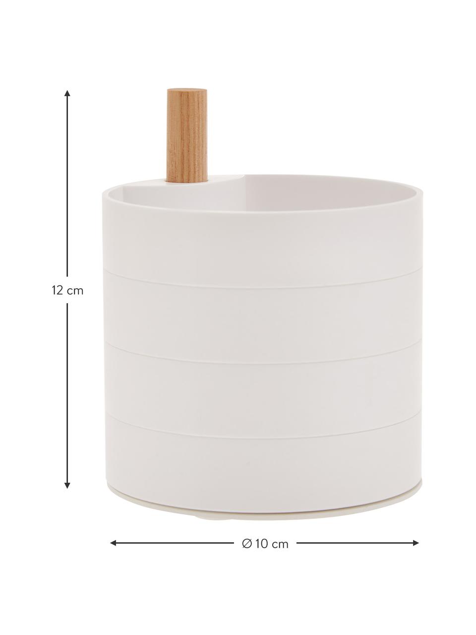 Schmuckdose Tosca, Stange: Holz, Weiß, Helles Holz, B 10 x H 12 cm