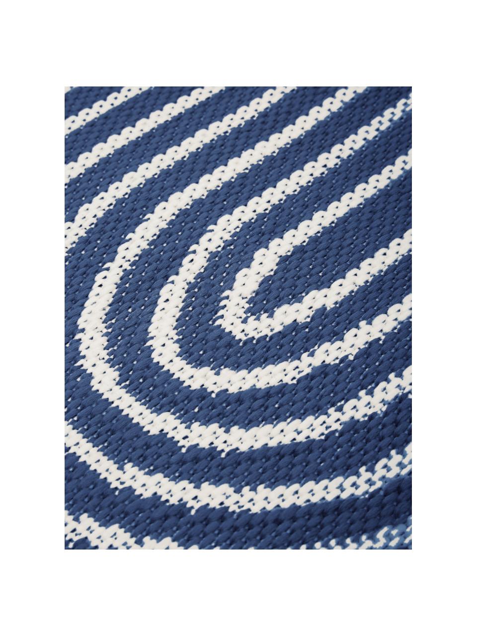 Tapis extérieur bleu ethnique Arches, Bleu, blanc