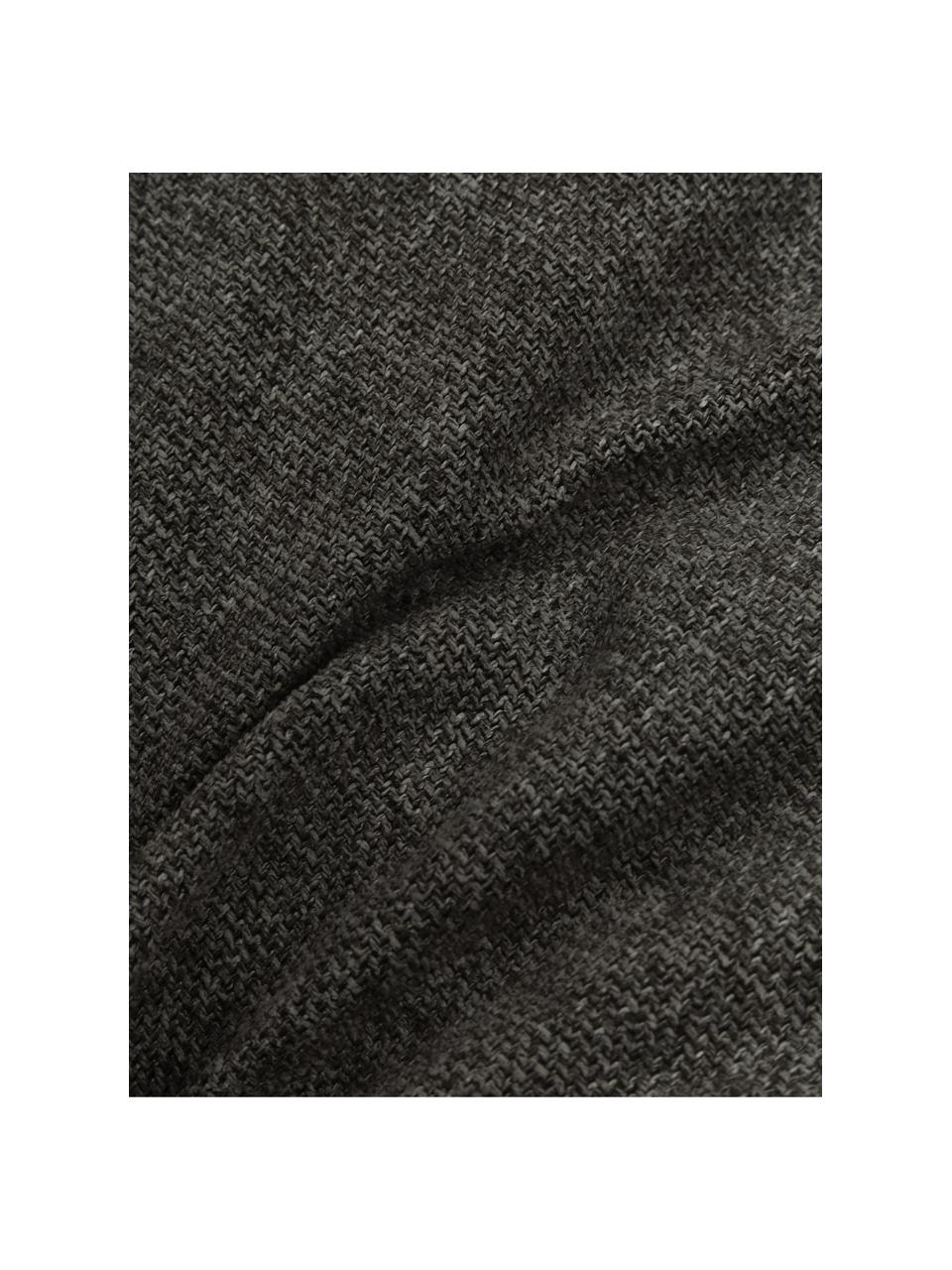 Bankkussen Lennon, Geweven stof antraciet, B 60 x L 60 cm