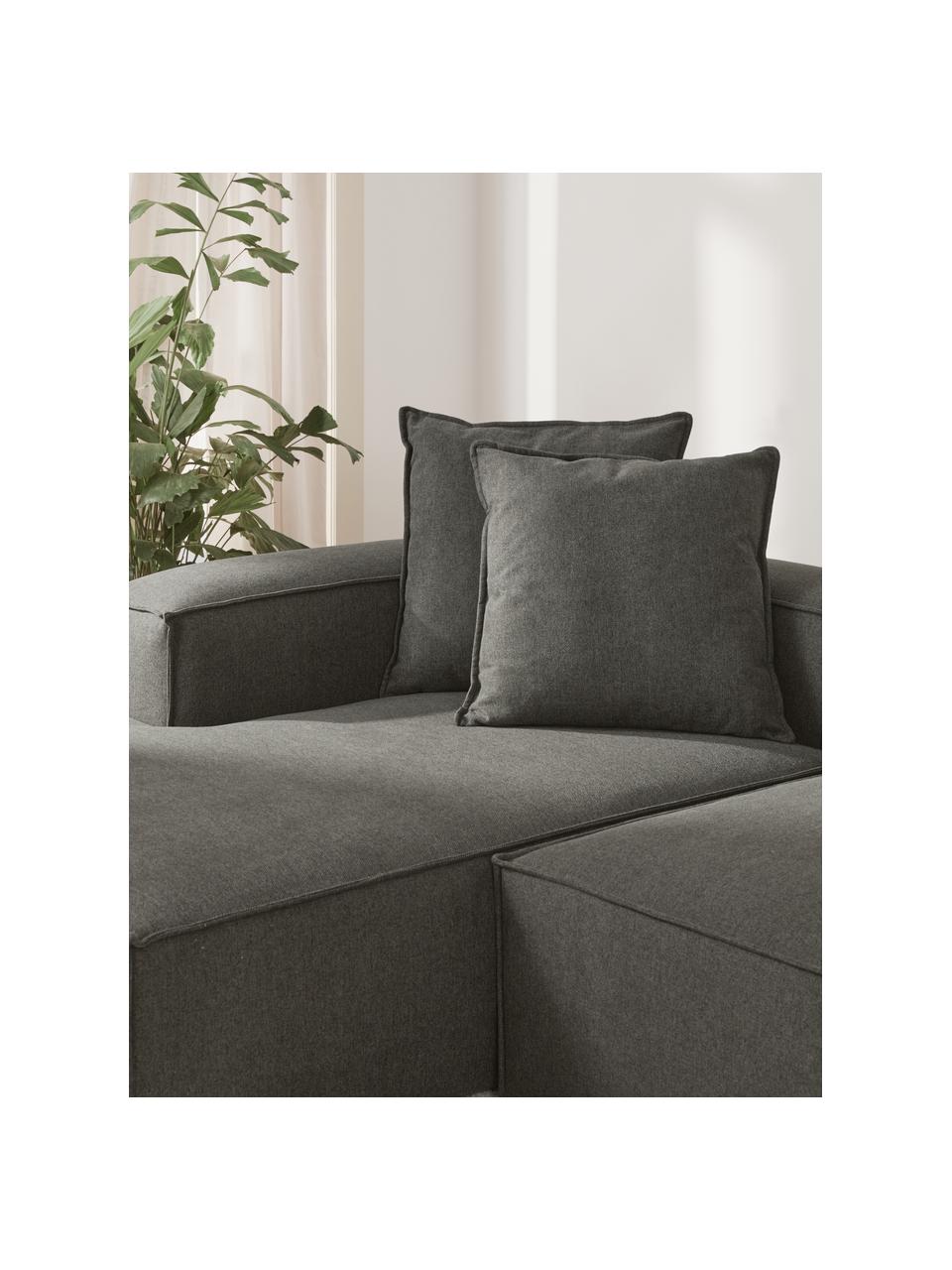 Cojín sofá Lennon, Tapizado: 100% poliéster, Tejido gris oscuro, An 60 x L 60 cm