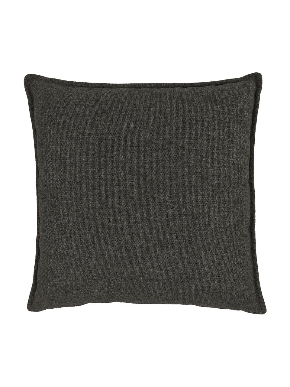Poduszka Lennon, Tapicerka: 100% poliester, Antracytowa tkanina, S 60 x D 60 cm