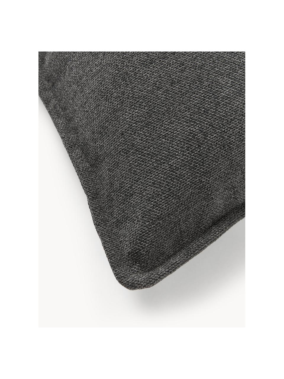 Bankkussen Lennon, Bekleding: 100% polyester, Geweven stof antraciet, B 70 x L 70 cm