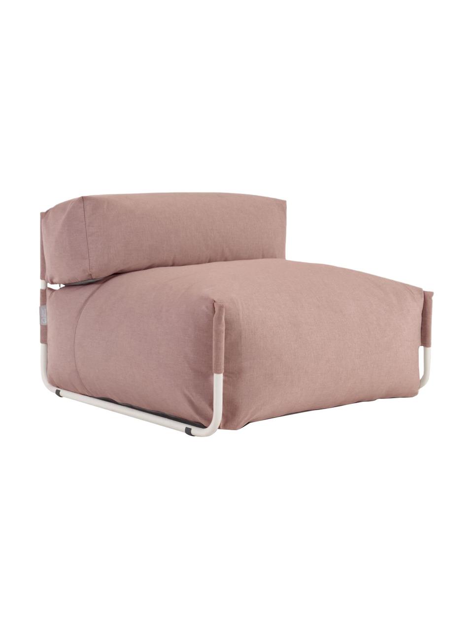 Poltroncina da giardino Square, Rivestimento: poliestere, polipropilene, Struttura: alluminio laccato, Rosa, Larg. 101 x Prof. 101 cm