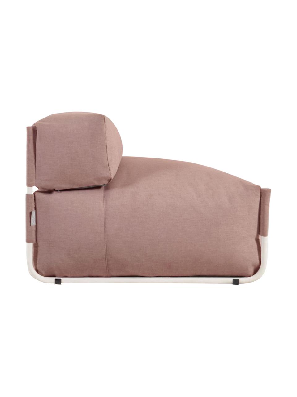 Zewnętrzny fotel wypoczynkowy Square, Tapicerka: poliester, polipropylen, , Stelaż: aluminium lakierowane, Blady różowy, S 101 x G 101 cm