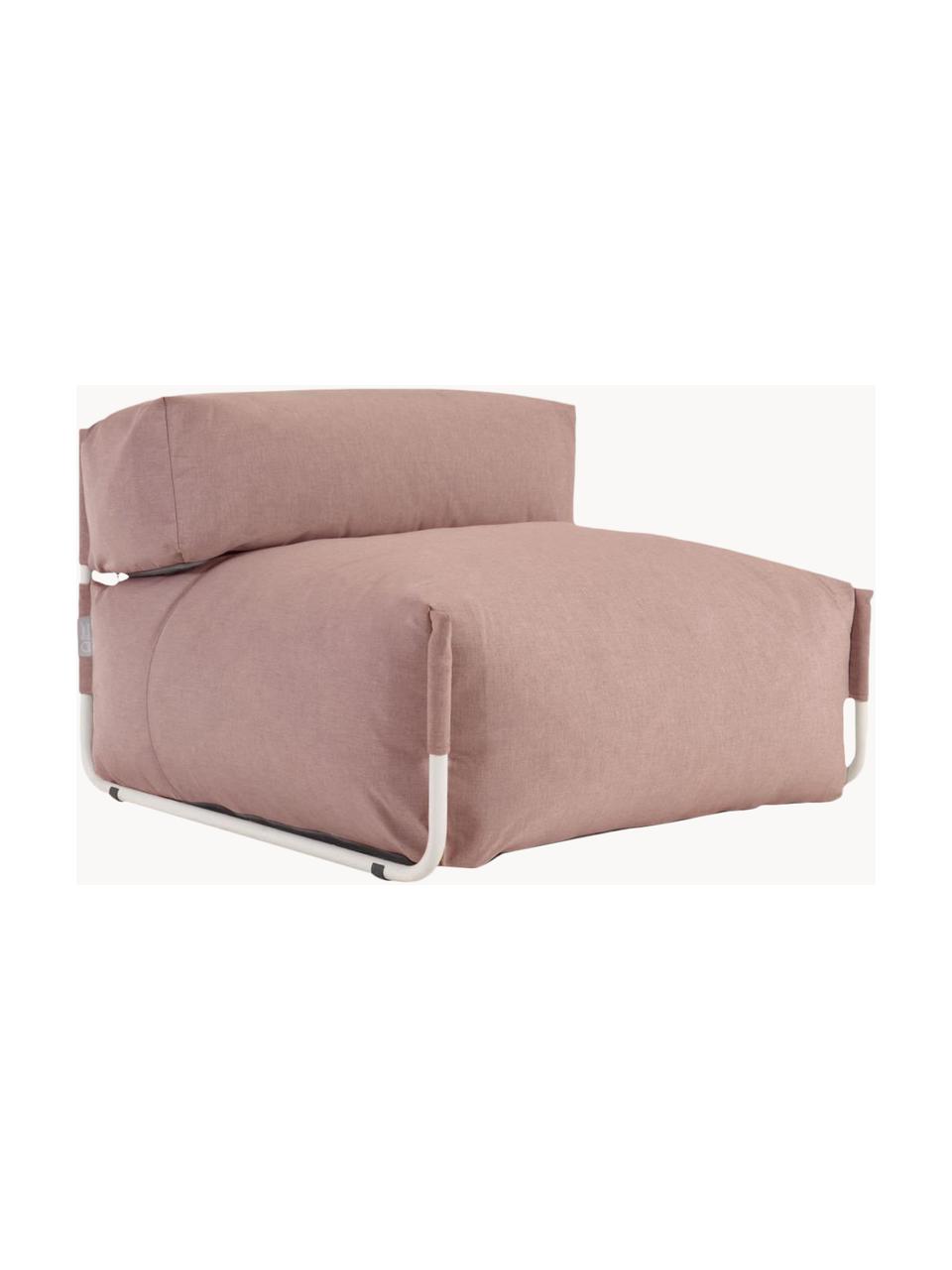 Tuin loungefauteuil Square, Bekleding: polyester, polypropyleen,, Frame: gelakt aluminium, Roze, B 101 x D 101 cm