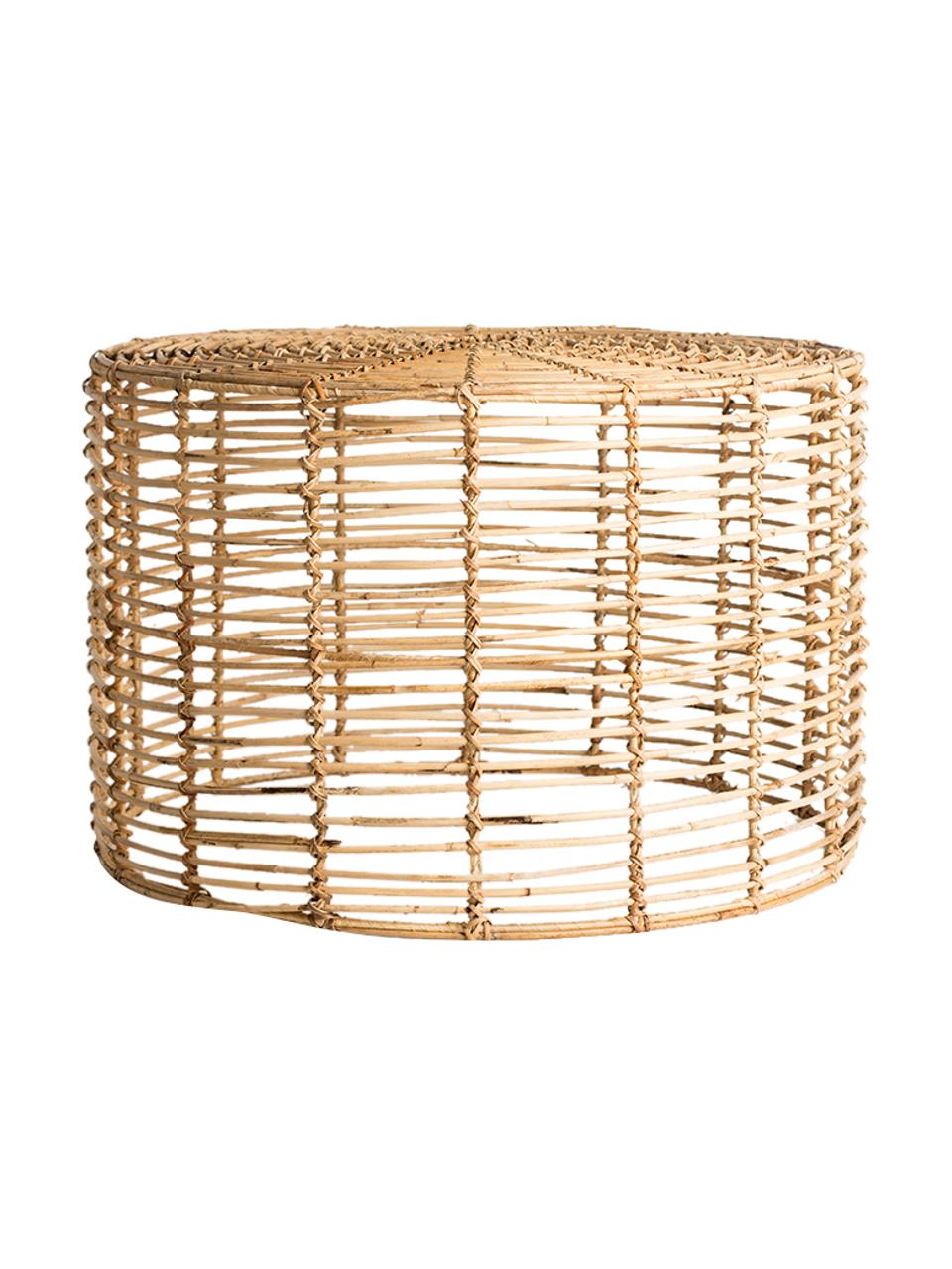 Mesa de centro de ratán Blinis, Ratán, Beige, Ø 58 x Al 38 cm