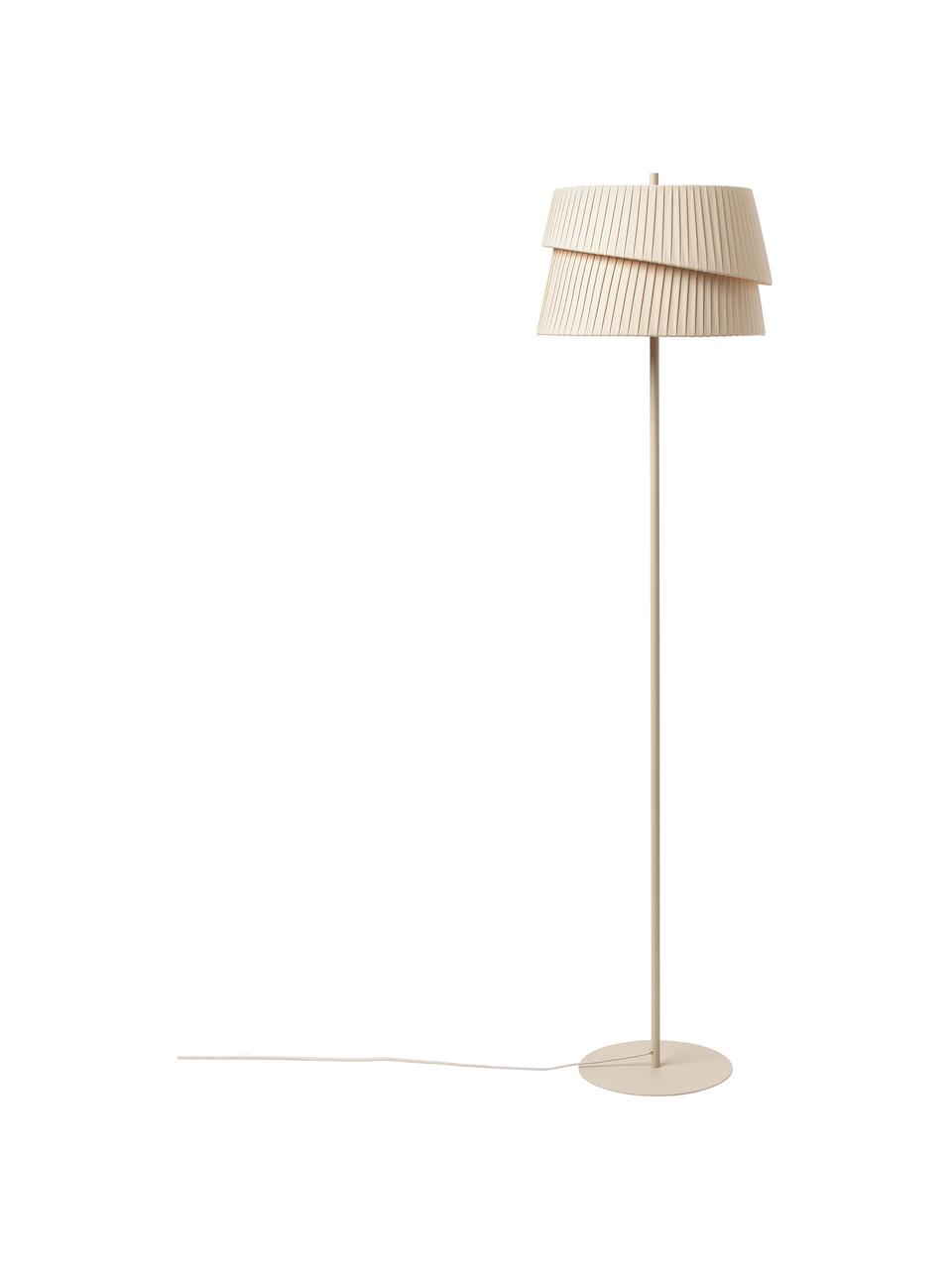 Stojací lampa s asymetrickým stínidlem Nyla, Béžová, Ø 40 cm, V 160 cm