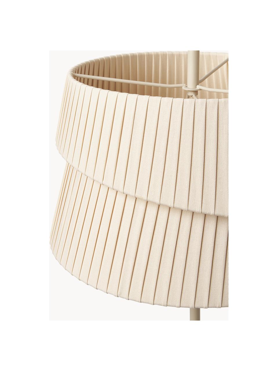 Stojacia lampa s asymetrickým tienidlom Nyla, Béžová, V 160 cm
