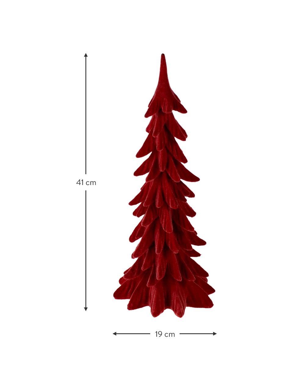 Albero natalizio decorativo rosso Tanne, Poliresina, Rosso, Larg. 19 x Alt. 41 cm