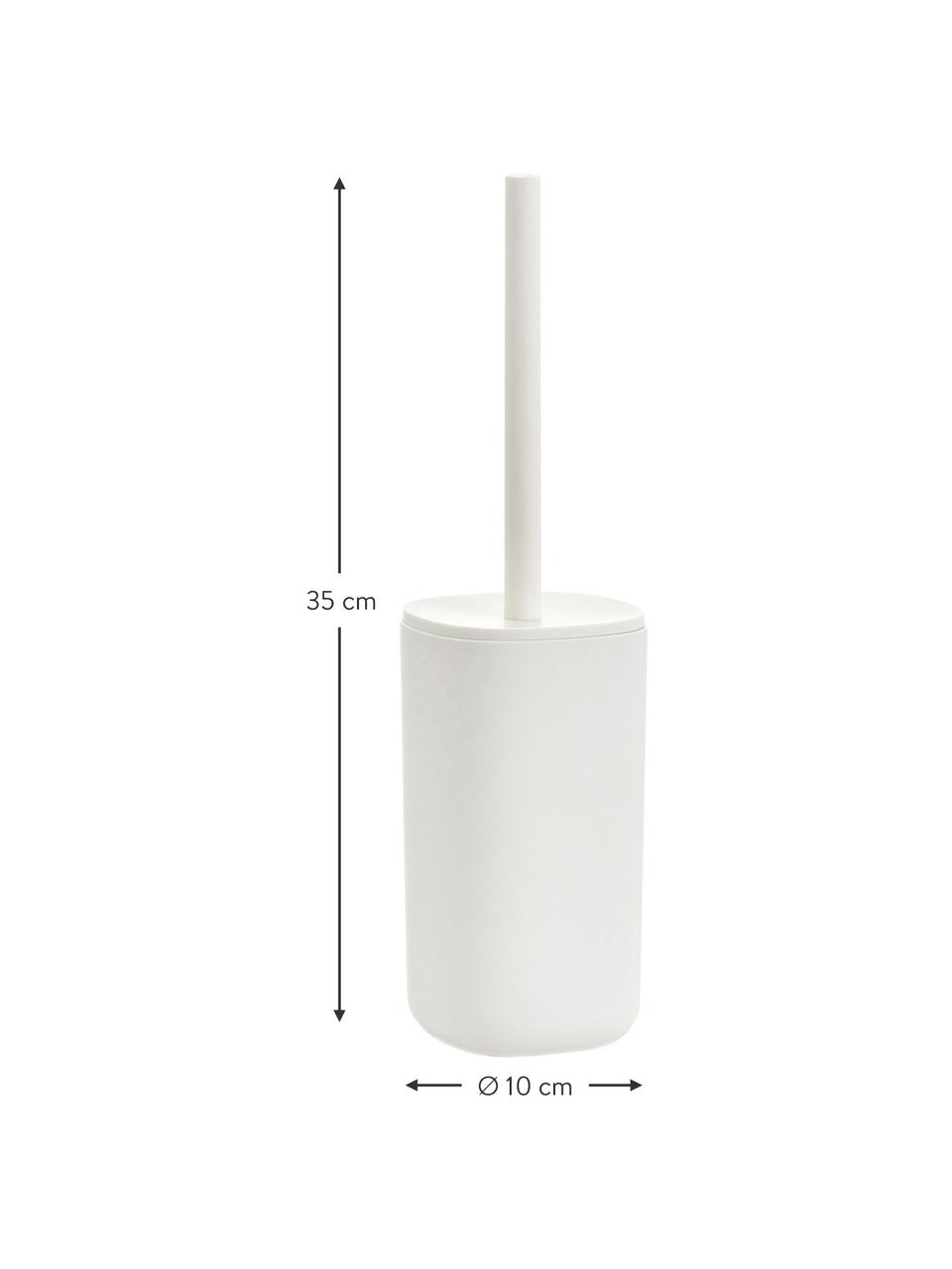 Brosse pour WC Caro, Blanc, Ø 10 x haut. 35 cm