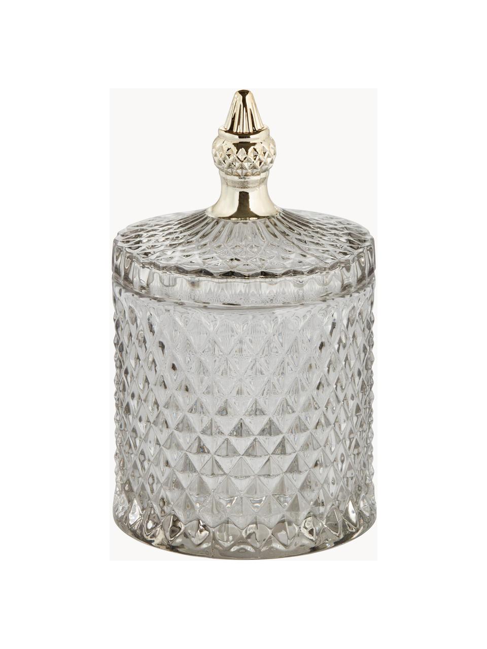 Contenitore Myan, Vetro, Grigio, dorato, Ø 10 x Alt. 18 cm