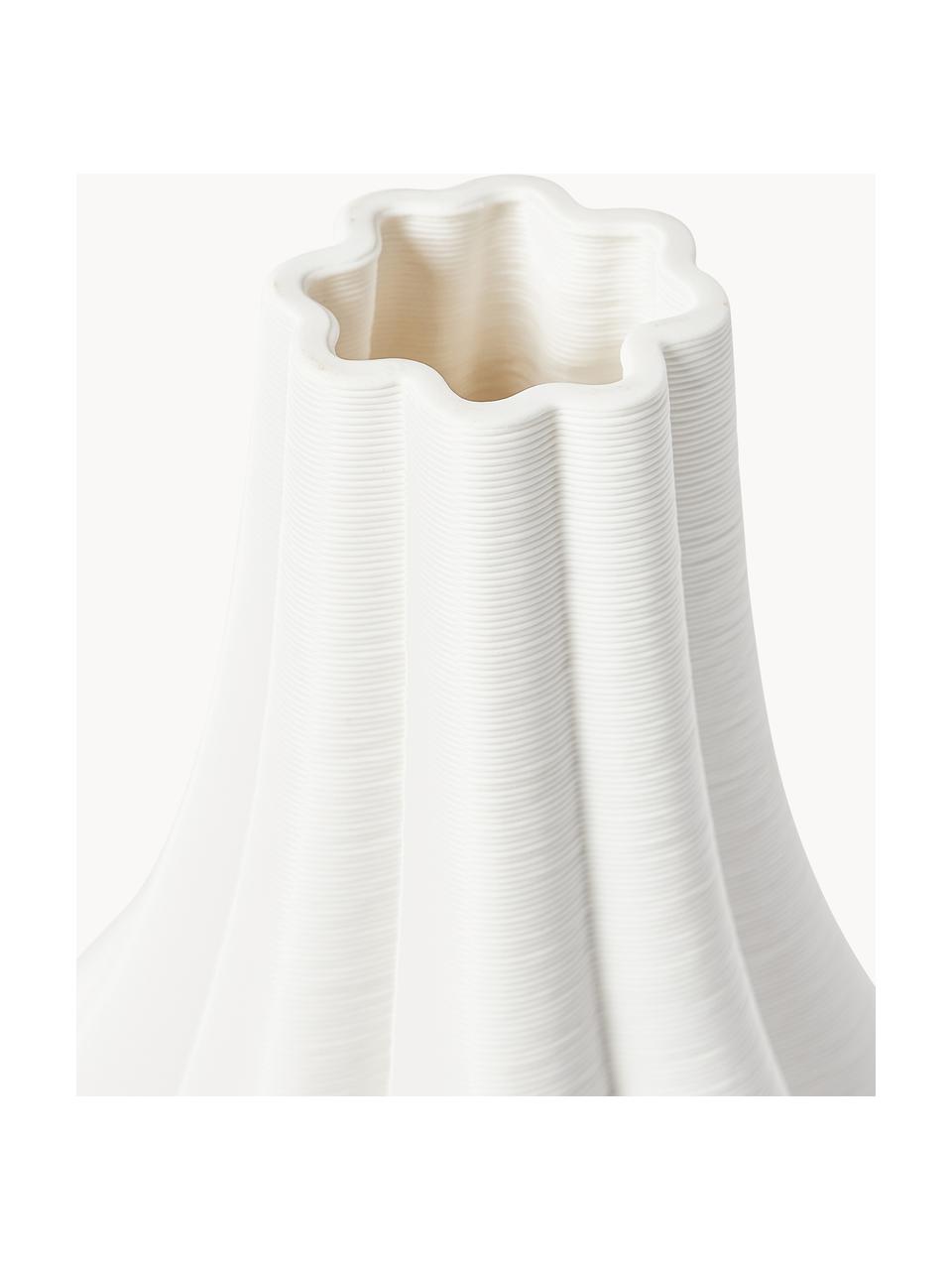 Grand vase décoratif en porcelaine Melody, Porcelaine, Blanc, Ø 23 x haut. 40 cm