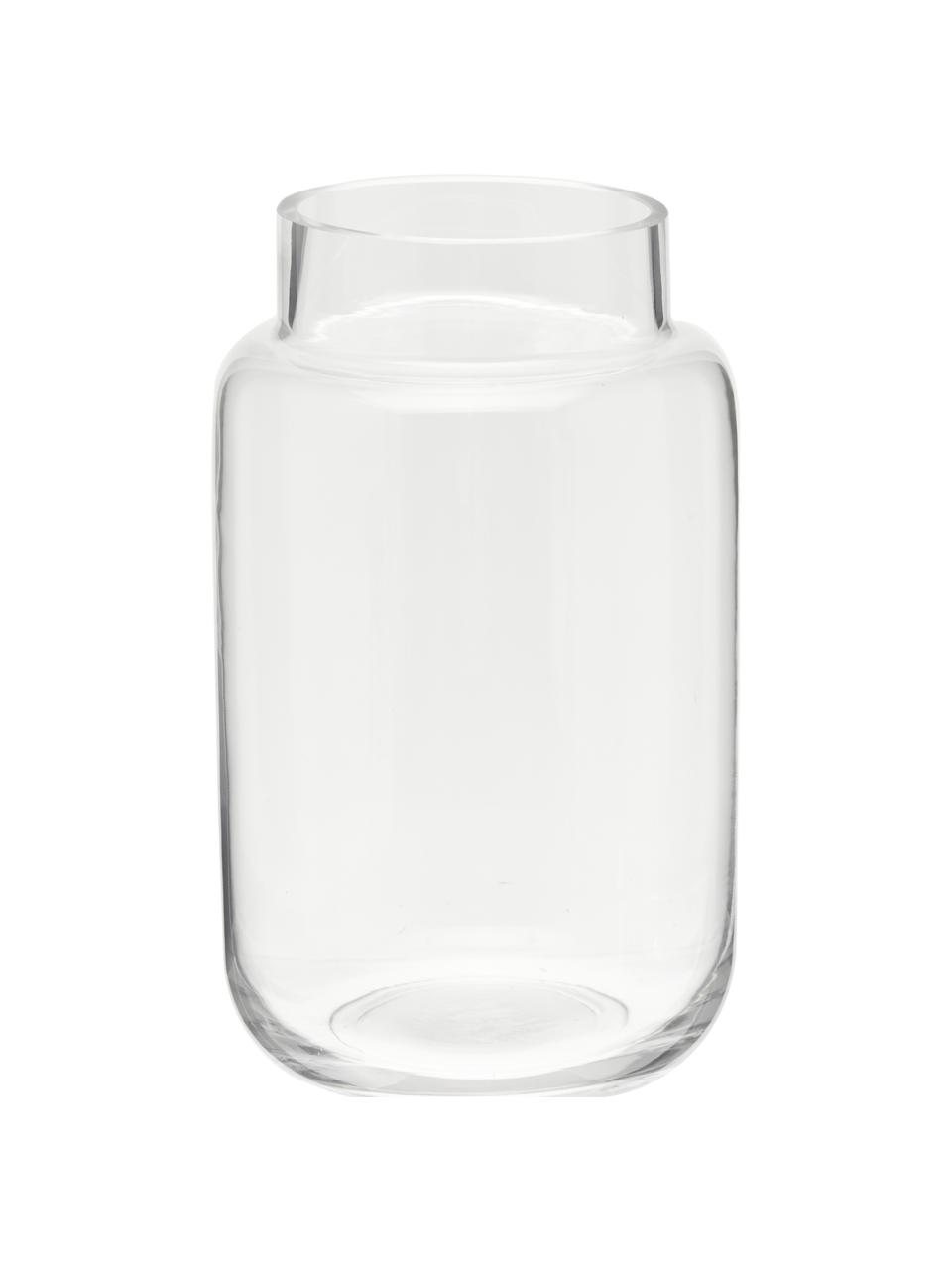 Große Glas-Vase Lasse, transparent, Glas, Transparent, Ø 13 x H 22 cm