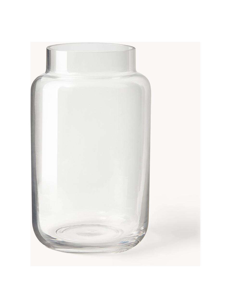 Große Glas-Vase Lasse, Glas, Transparent, Ø 13 x H 22 cm
