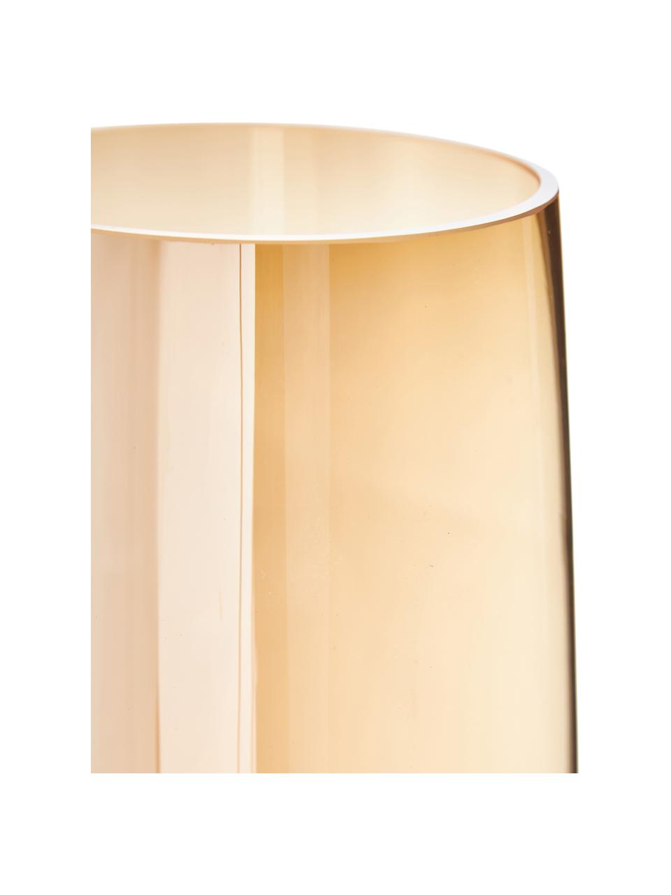 Mondgeblazen glazen vaas Myla, Glas, Lichtbruin, Ø 18 x H 40 cm