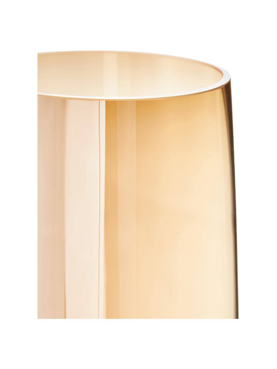 Vaso grande in vetro soffiato ambrato Myla, Vetro, Ambrato, Ø 18 x Alt. 40 cm