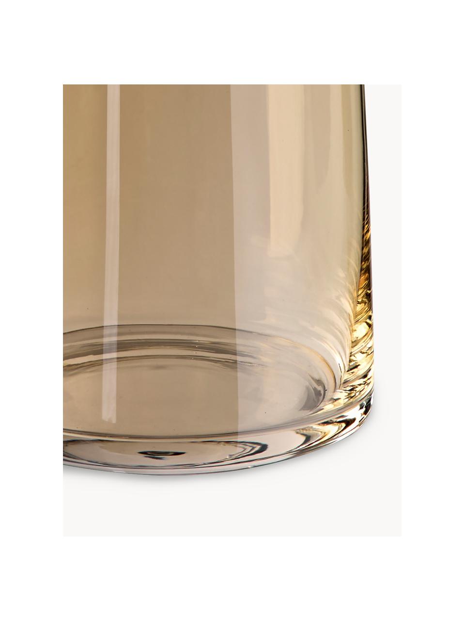 Ručne fúkaná sklenená váza Myla, Sklo, Svetlohnedá, Ø 14 x V 28 cm