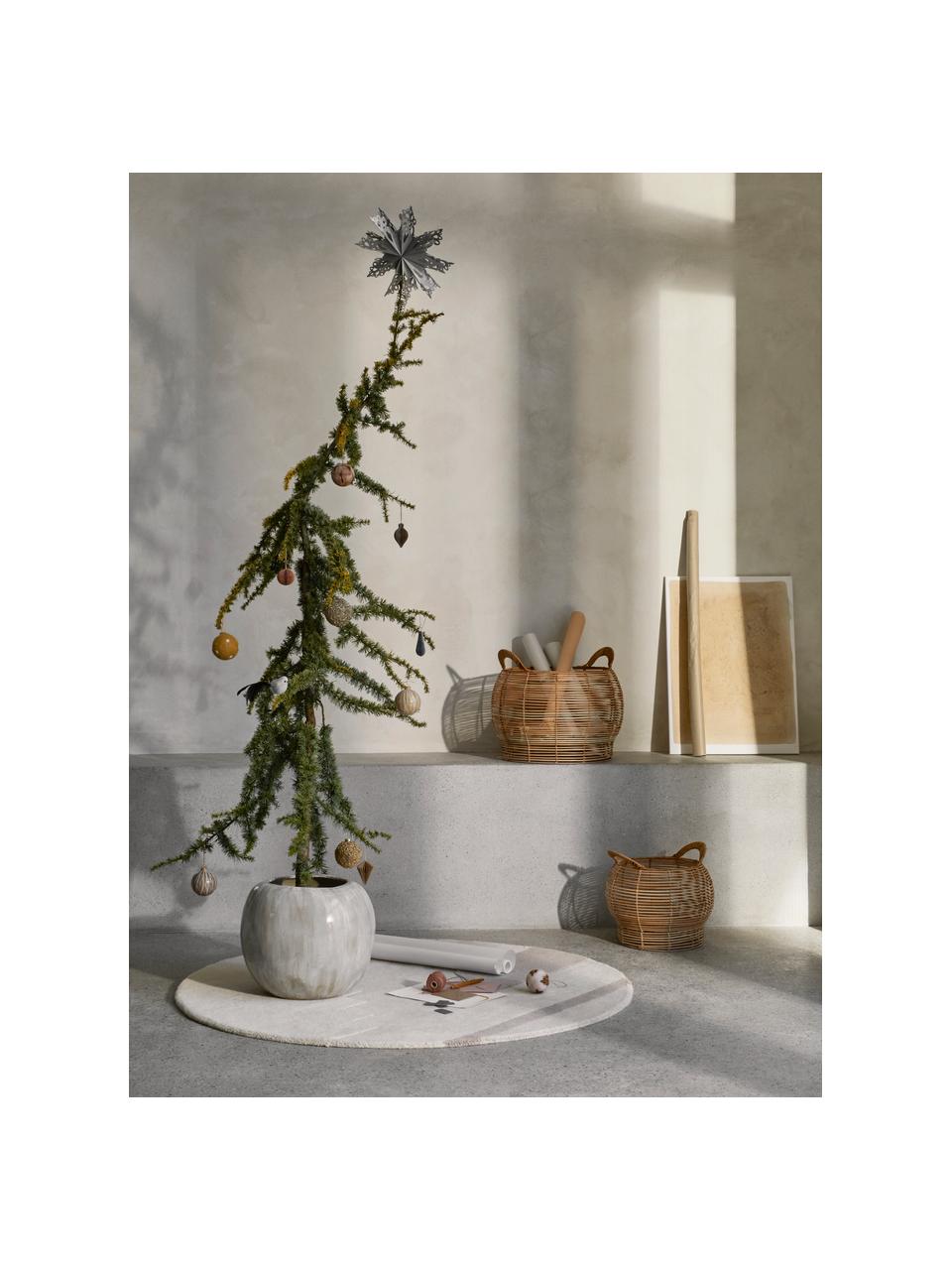 Vánoční špice na stromeček Christmas Star, Papír, kov, Stříbrná, Ø 30 cm