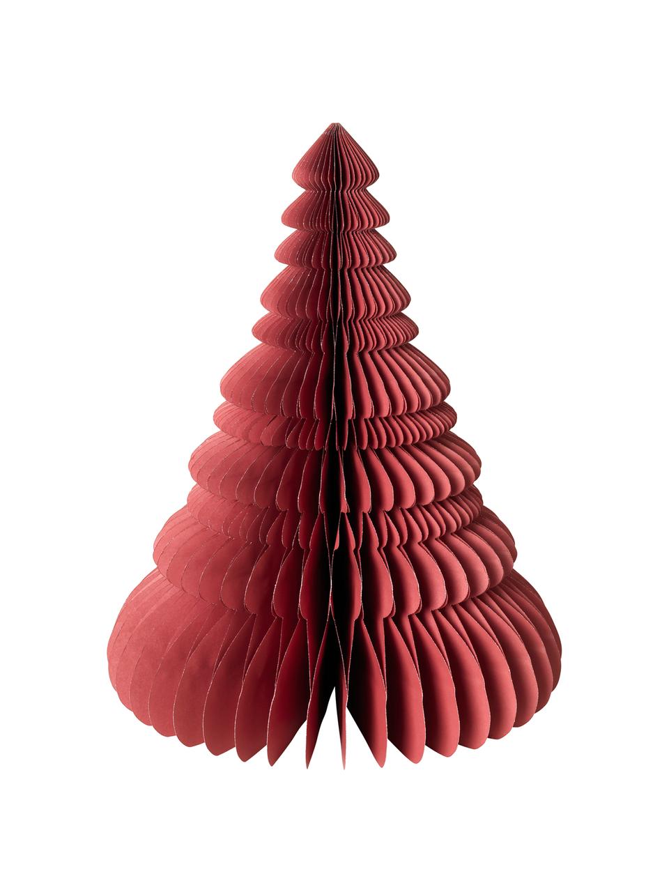 Deko-Objekt Paper Pine, Glitzerpapier, Pompäisches Rot, Ø 53 x H 65 cm