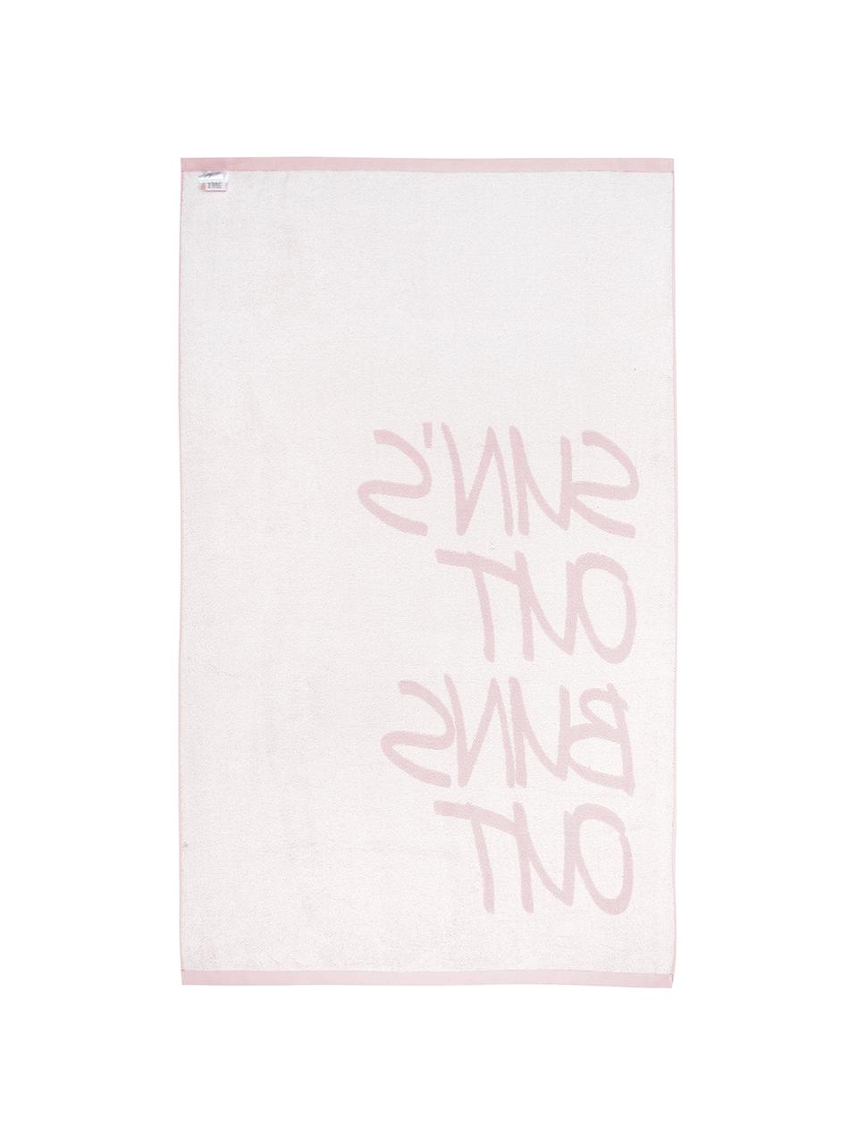 Ręcznik plażowy Sun, 100% bawełna
Niska gramatura 420 g/m², Blady różowy, biały, S 100 x D 170 cm