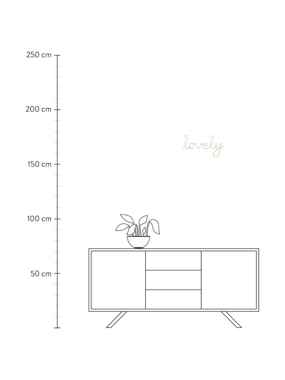 Dekoracja ścienna z aluminium Lovely, Aluminium, Odcienie złotego, S 35 x W 20 cm