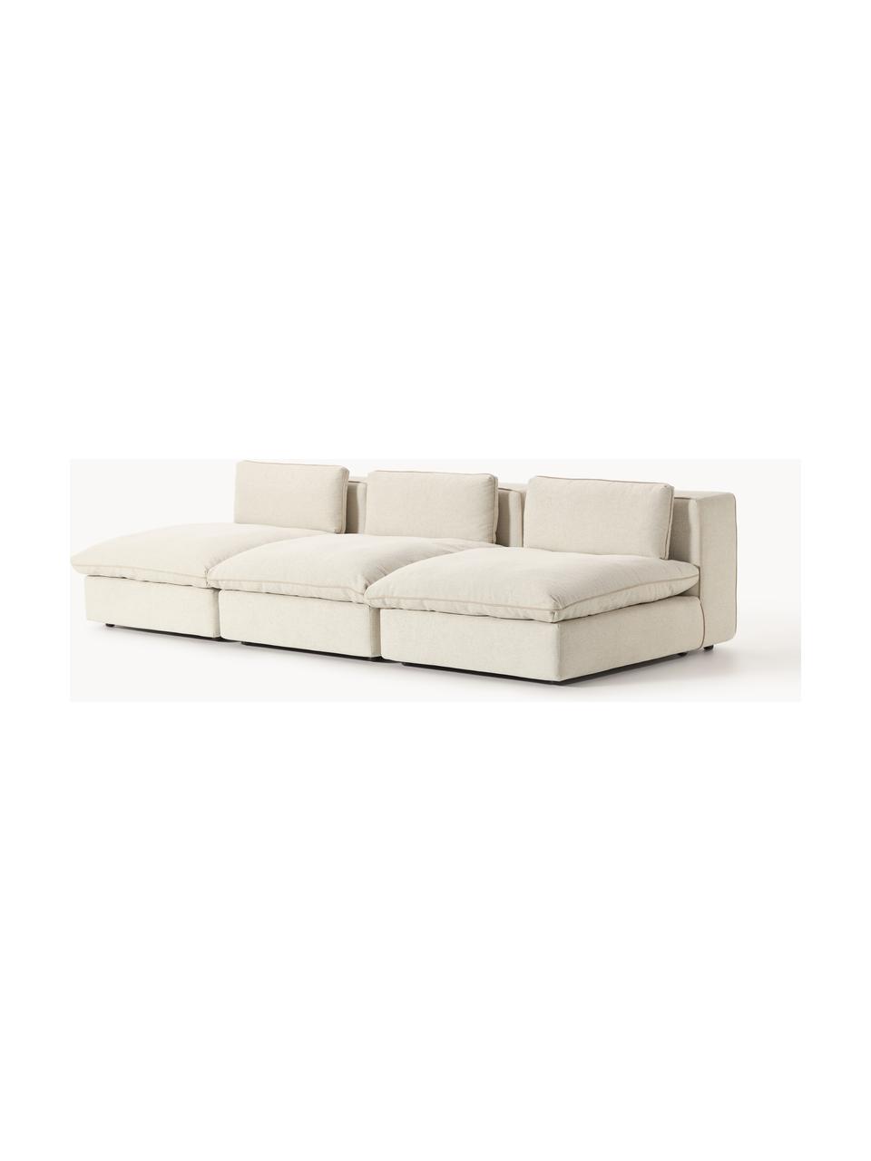 Modulares XL-Sofa Felix (3-Sitzer), Bezug: 100 % Polyester Der strap, Gestell: Massives Kiefern- und Fic, Webstoff Hellbeige, B 300 x T 140 cm