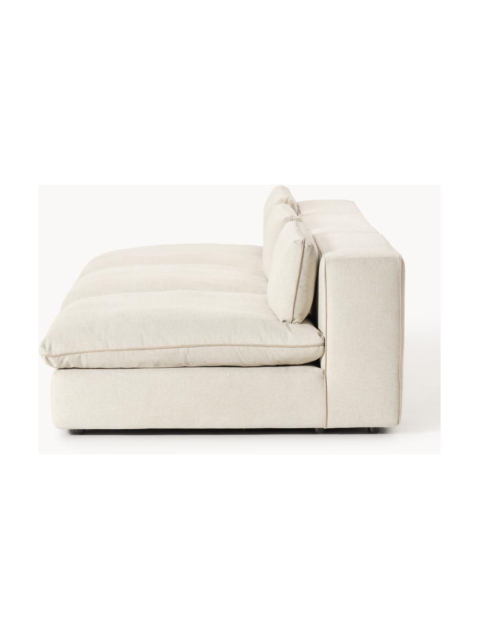 Modulares XL-Sofa Felix (3-Sitzer), Bezug: 100 % Polyester Der strap, Gestell: Massives Kiefern- und Fic, Füße: Kunststoff Dieses Produkt, Webstoff Hellbeige, B 300 x T 140 cm