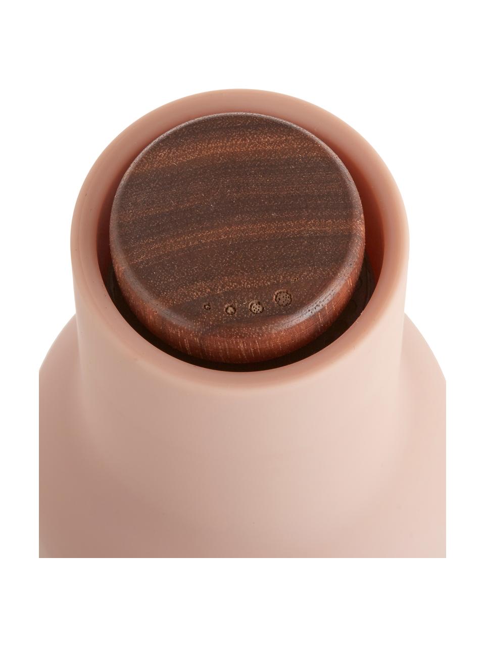 Set macina sale e pepe con coperchio in legno di noce Bottle Grinder 2 pz, Coperchio: legno di noce, Tonalità rosa, legno di noce, Ø 8 x Alt. 21 cm