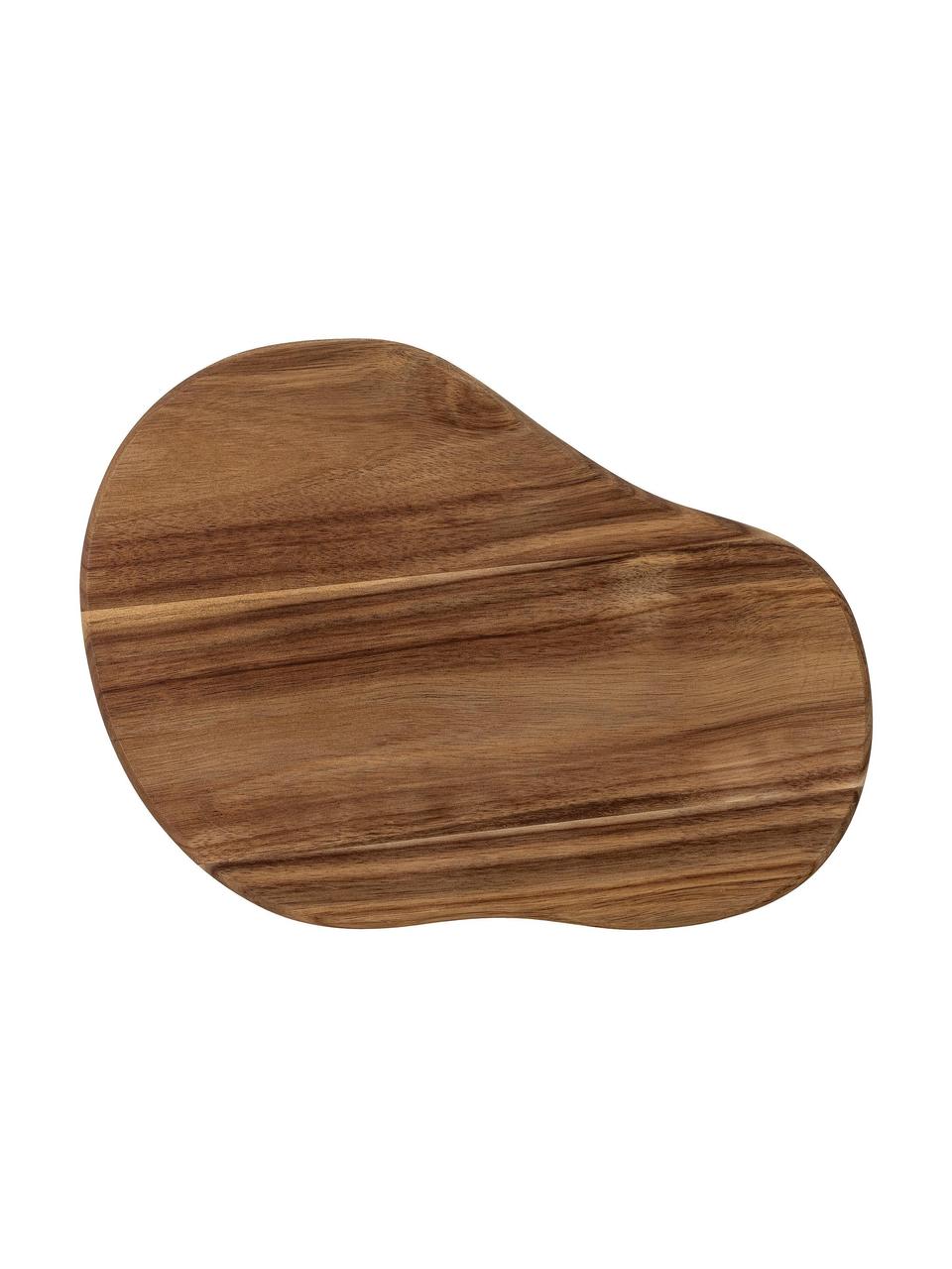 Tabla de cortar de madera de acacia con forma orgánica Savin, Madera de acacia, Madera de acacia, L 33 x An 25 cm