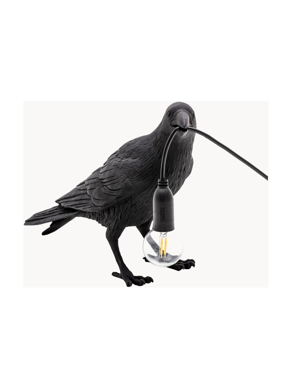 Lampa stołowa Bird, Czarny, S 33 x W 12 cm
