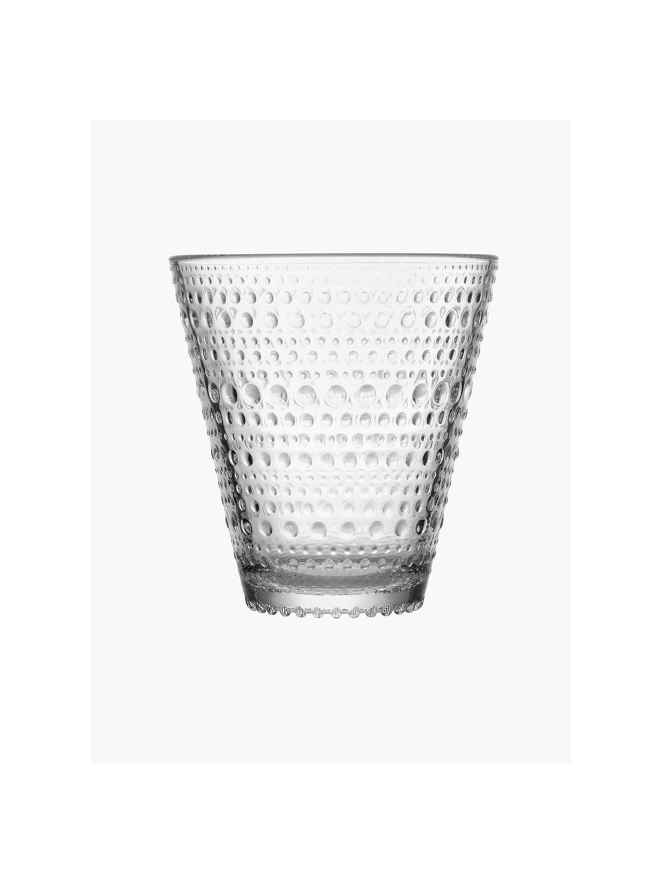 Waterglazen Kastehelmi, 2 stuks, Glas, Transparant, Ø 9 x H 10 cm, 300 ml