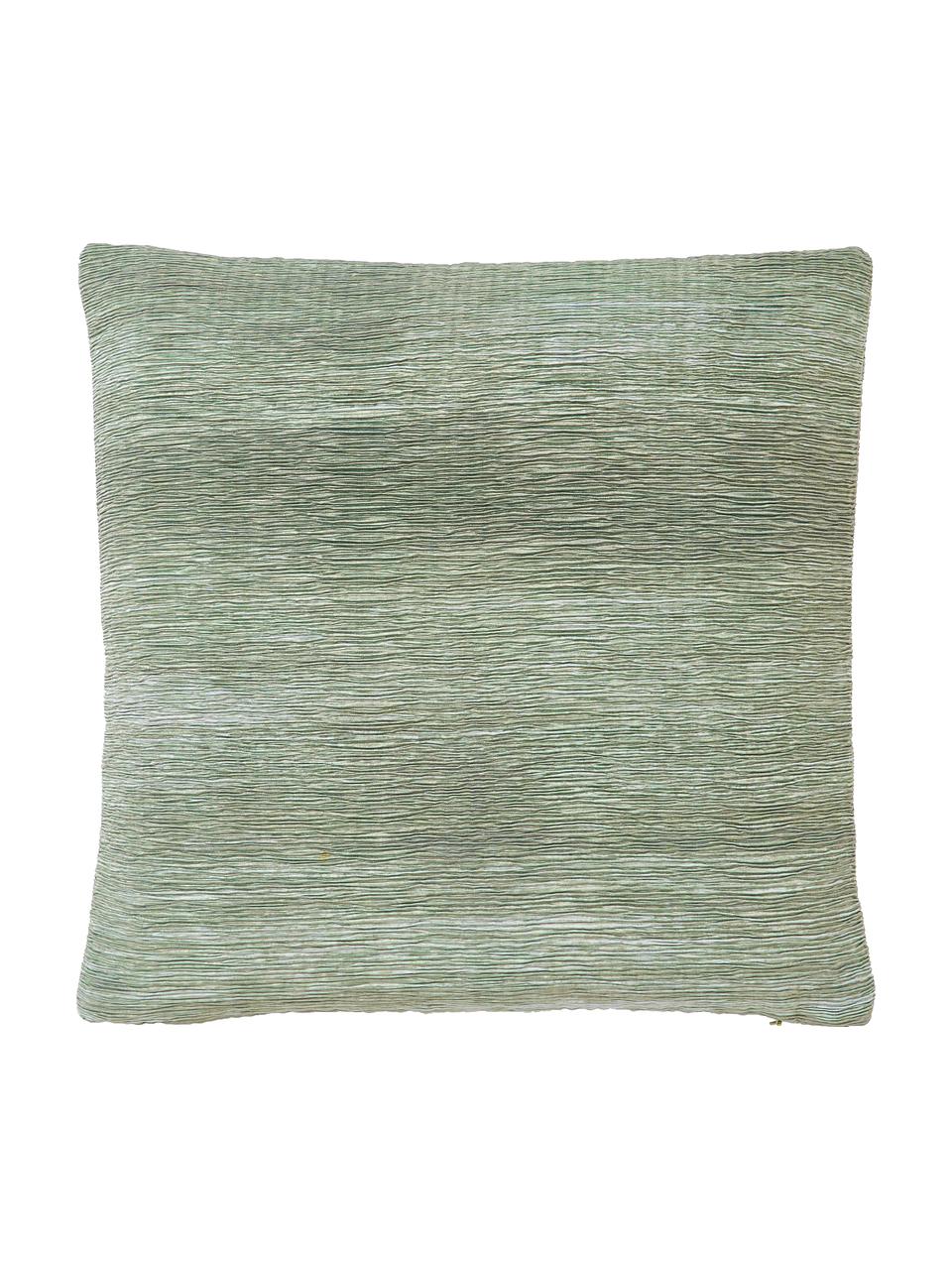 Kussenhoes Aline met gestructureerde oppervlak, 100% polyester, Groen, B 45 x L 45 cm