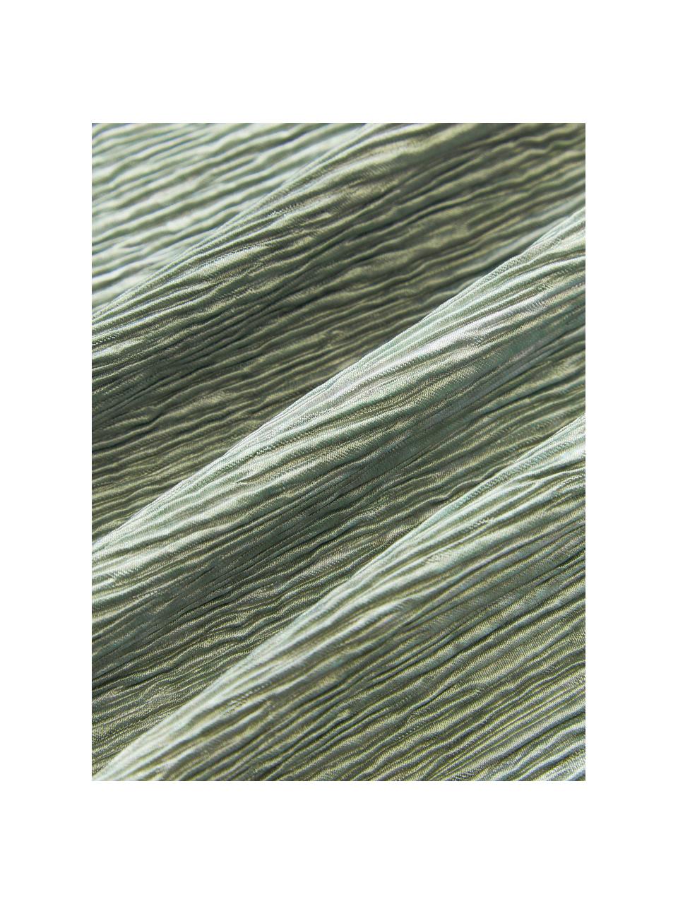 Federa arredo con superficie strutturata Aline, 100% poliestere, Verde, Larg. 45 x Lung. 45 cm