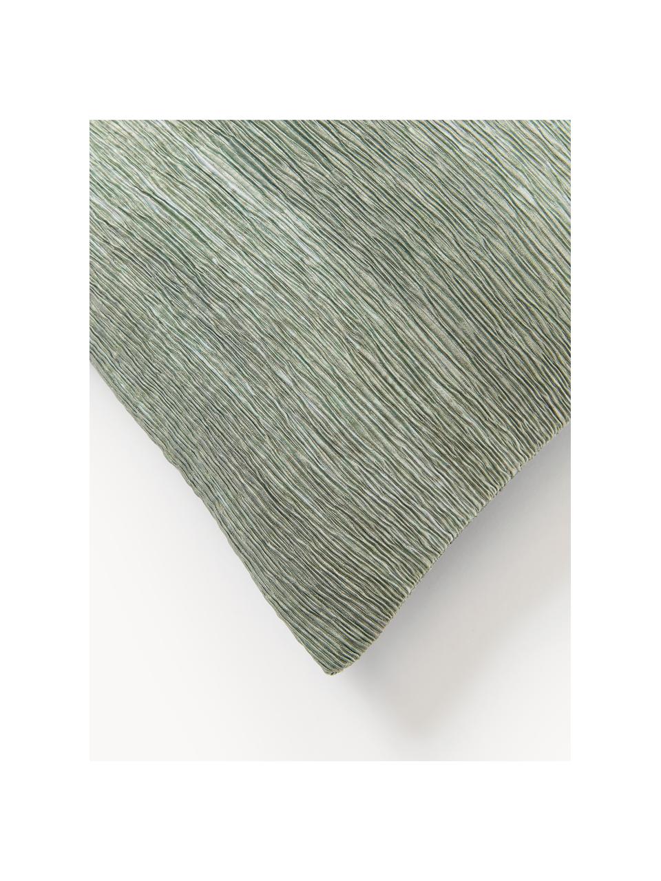 Housse de coussin 40x40 texturée Aline, 100 % polyester, Vert clair, larg. 40 x long. 40 cm