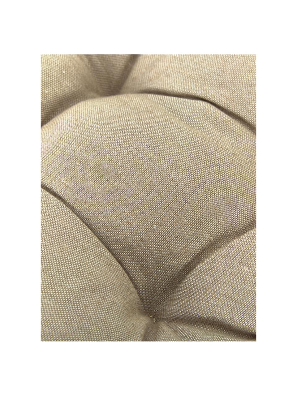 Poduszka siedziska na krzesło Panama, Tapicerka: 50% bawełna, 45% polieste, Beżowy, S 45 x D 45 cm
