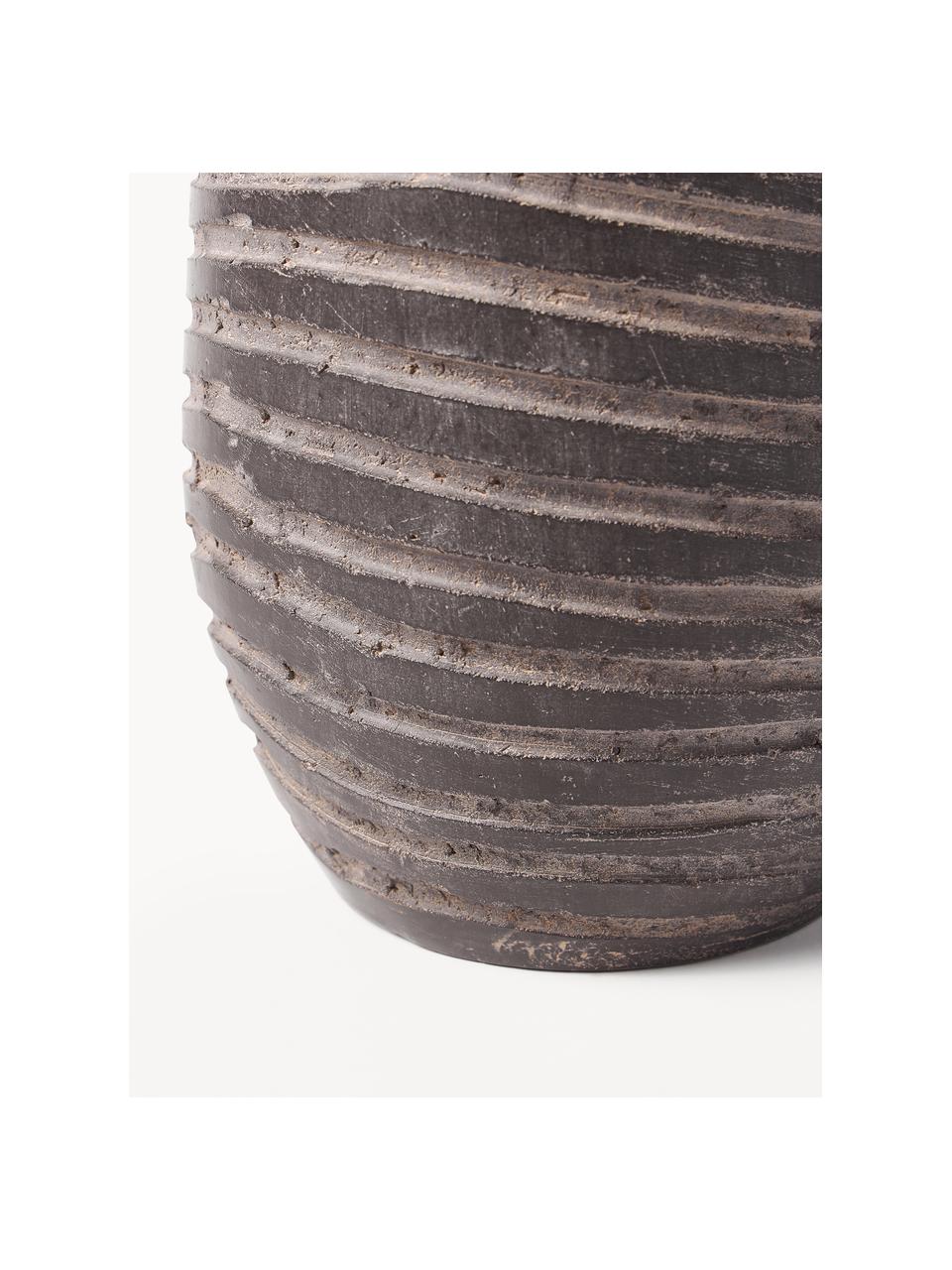 Wazon Garonne, Cement, Ciemny brązowy, Ø 14 x 34 cm