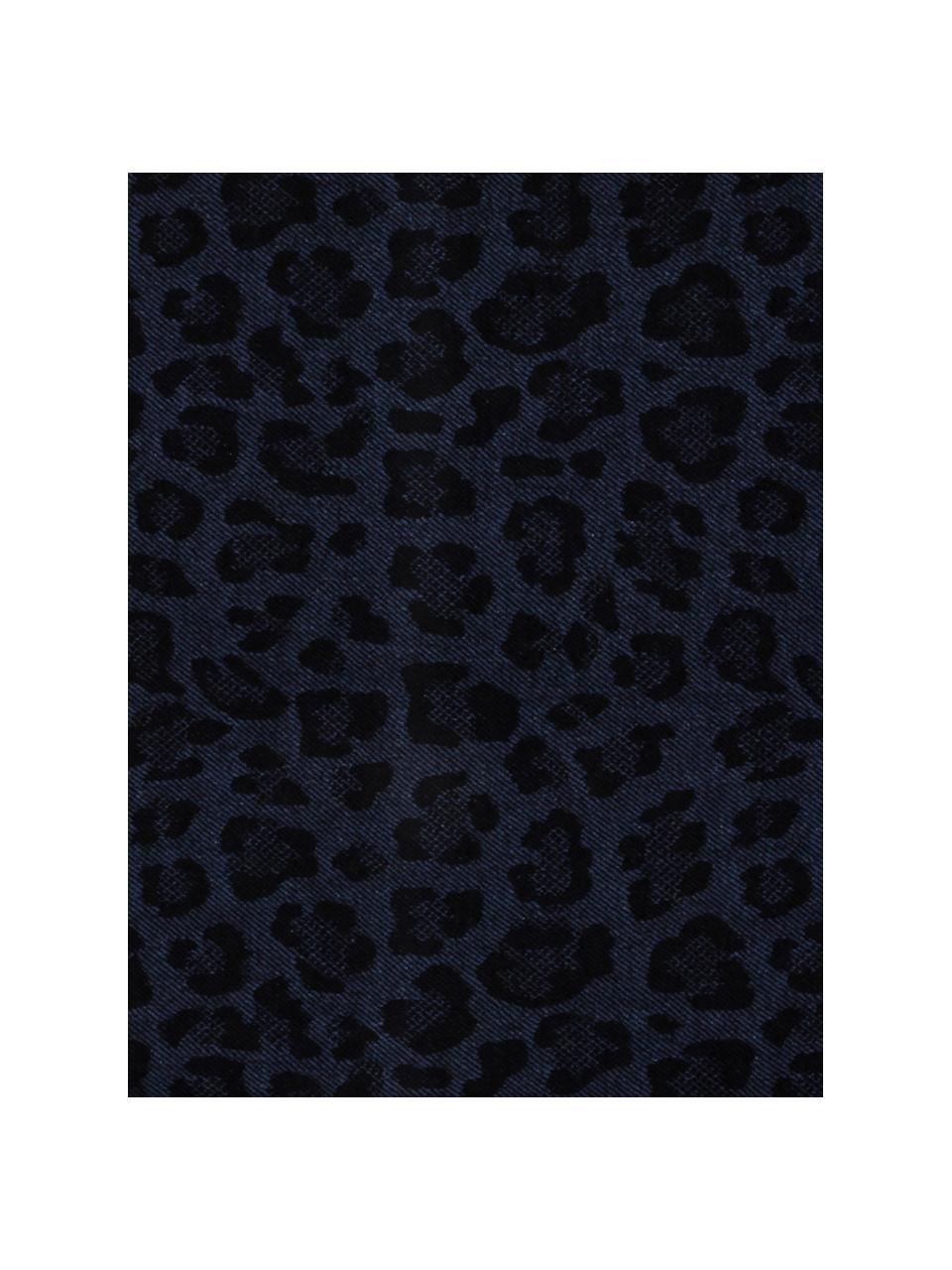 Plaid à imprimé léopard Bory, Bleu