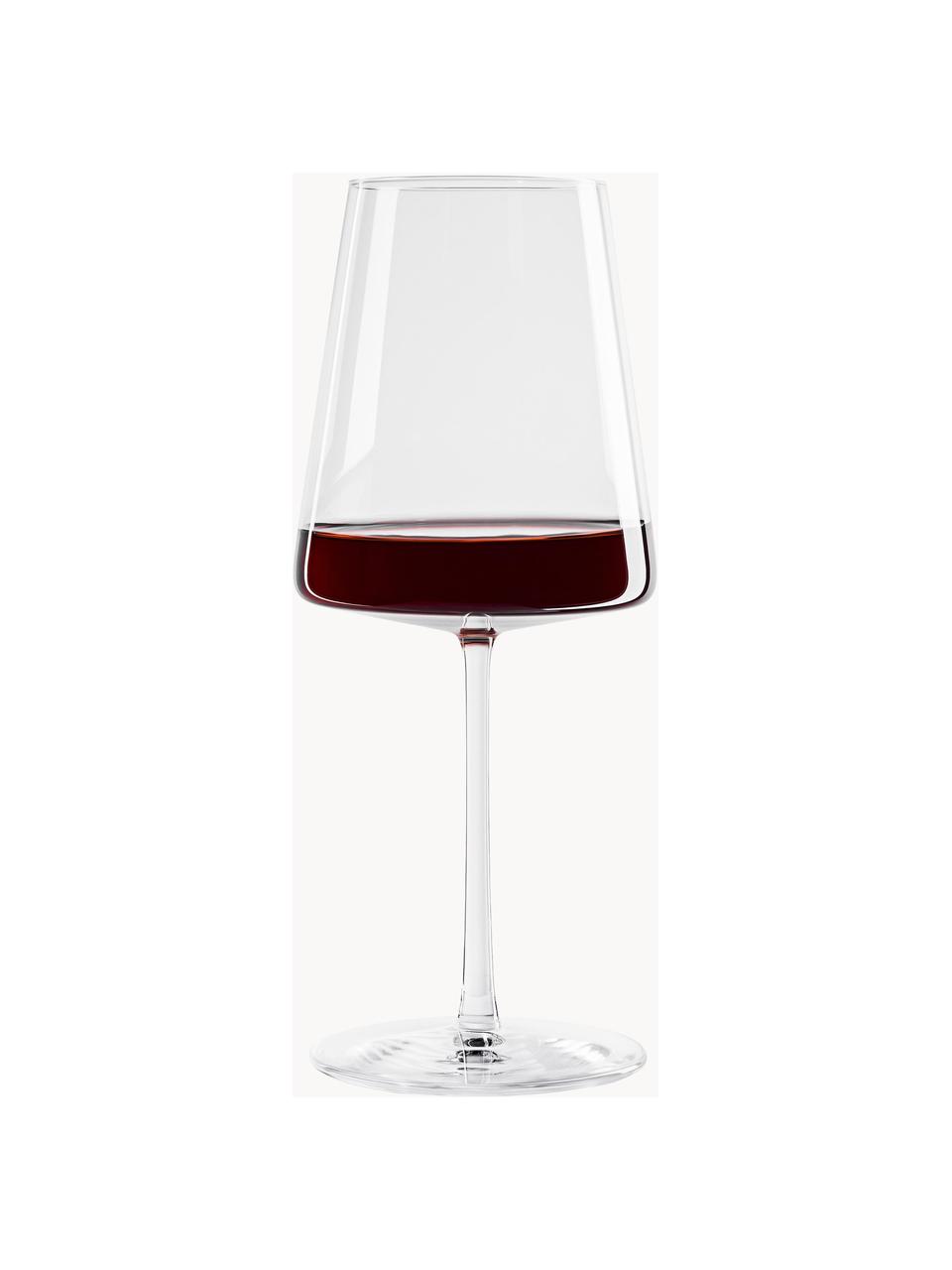 Kieliszek do czerwonego wina ze szkła kryształowego Power, 6 szt., Szkło kryształowe, Transparentny, Ø 9 x W 23 cm, 520 ml