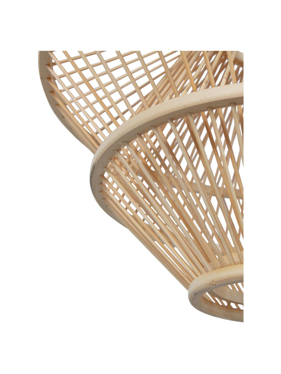 Lampa wisząca z drewna bambusowego Bamboo, Jasny brązowy, Ø 46 x W 31 cm