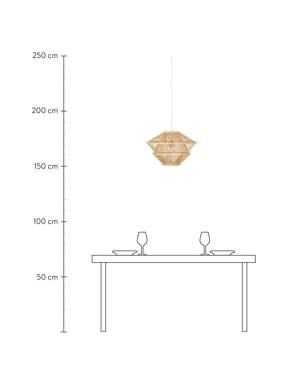 Lampa wisząca z drewna bambusowego Bamboo, Jasny brązowy, Ø 46 x W 31 cm