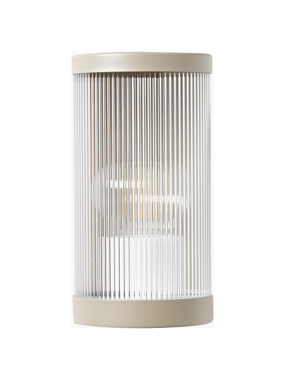 Outdoor wandlamp Coupar, Diffuser: kunststof, Beige, Ø 13 x H 25 cm