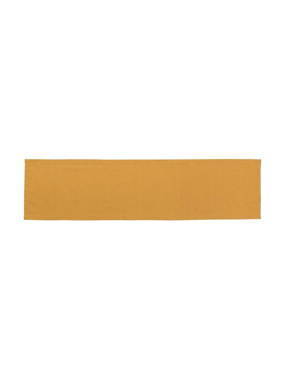 Chemin de table jaune Riva, Jaune moutarde, larg. 40 x long. 150 cm
