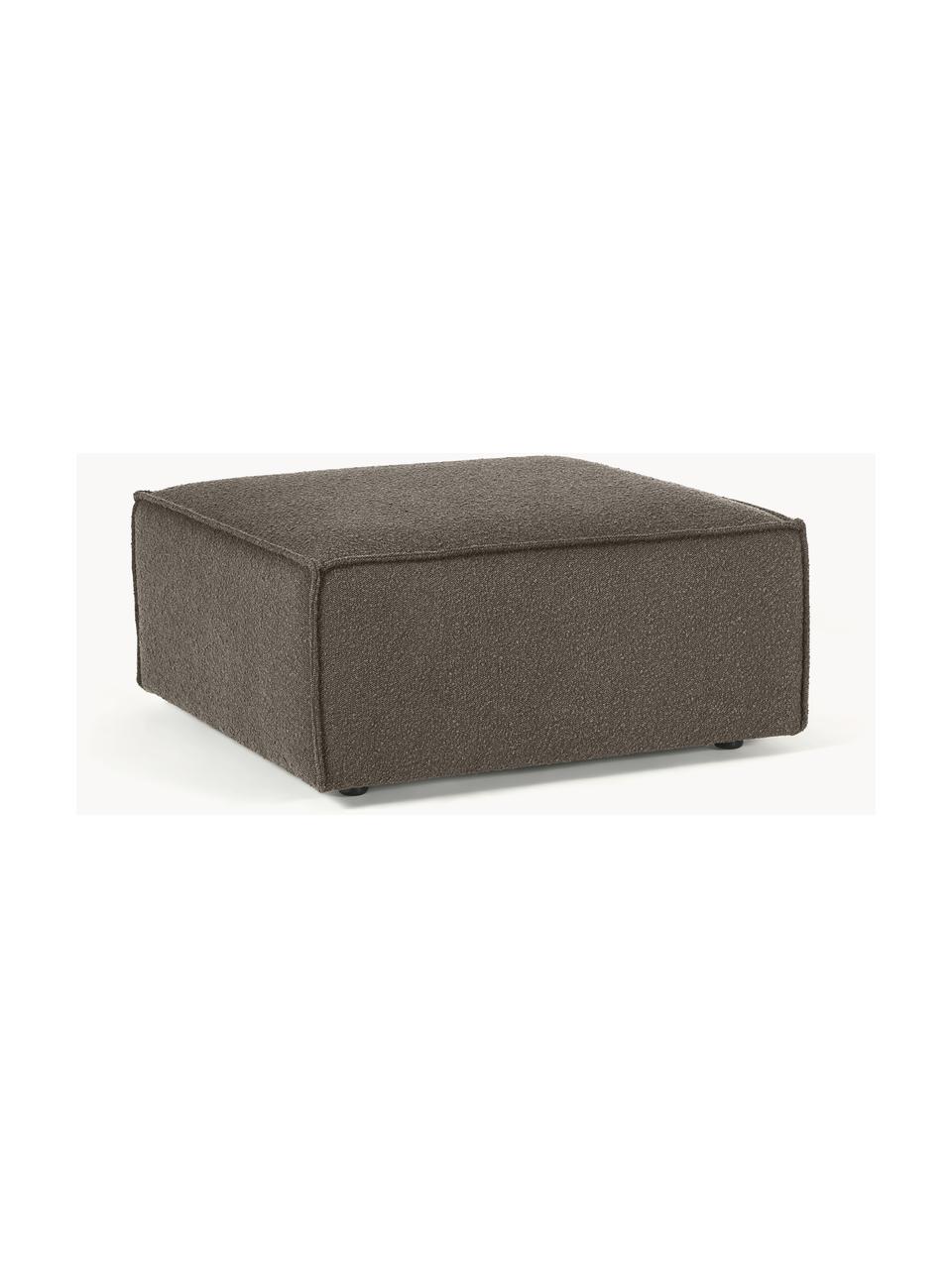 Sofa-Hocker Lennon aus Bouclé, Bezug: Bouclé (100 % Polyester) , Gestell: Massives Kiefernholz, Spe, Bouclé Greige, B 88 x T 88 cm