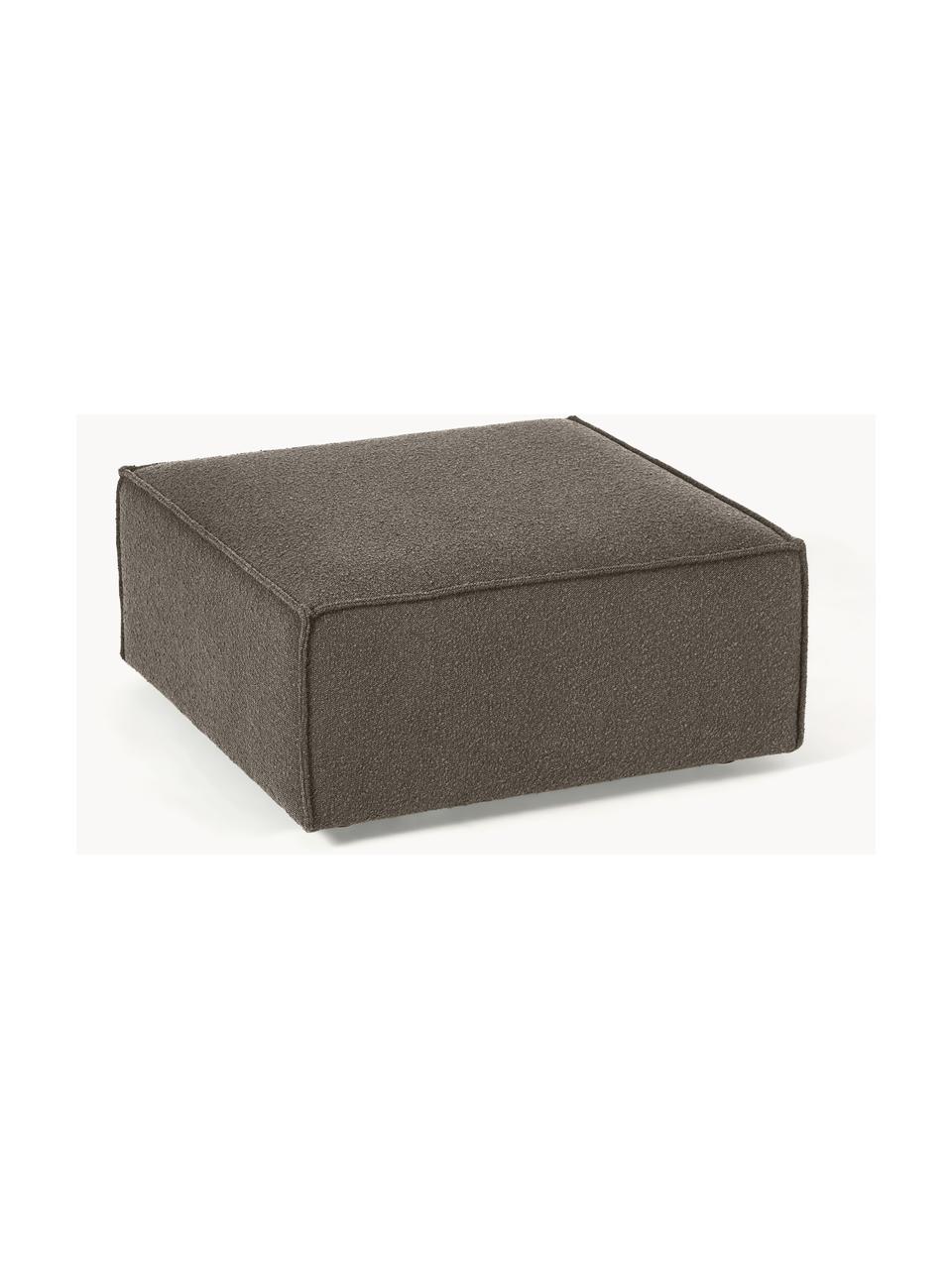 Sofa-Hocker Lennon aus Bouclé, Bezug: Bouclé (100 % Polyester) , Gestell: Massives Kiefernholz, Spe, Bouclé Greige, B 88 x T 88 cm