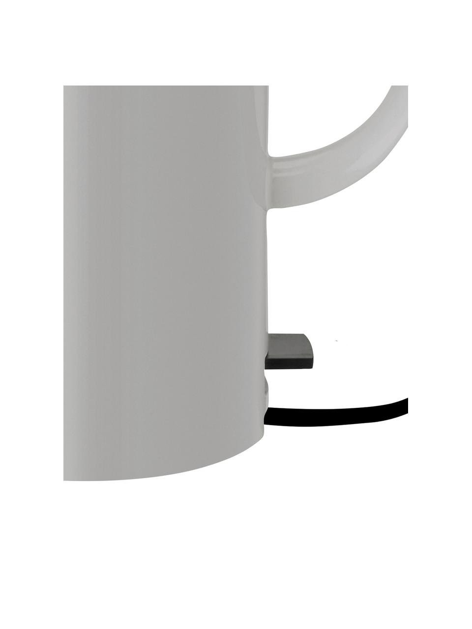Wasserkocher EM77 in Grau glänzend, 1.5 L, Korpus: Edelstahl, Beschichtung: Emaille, Hellgrau, Schwarz, 1,5 L