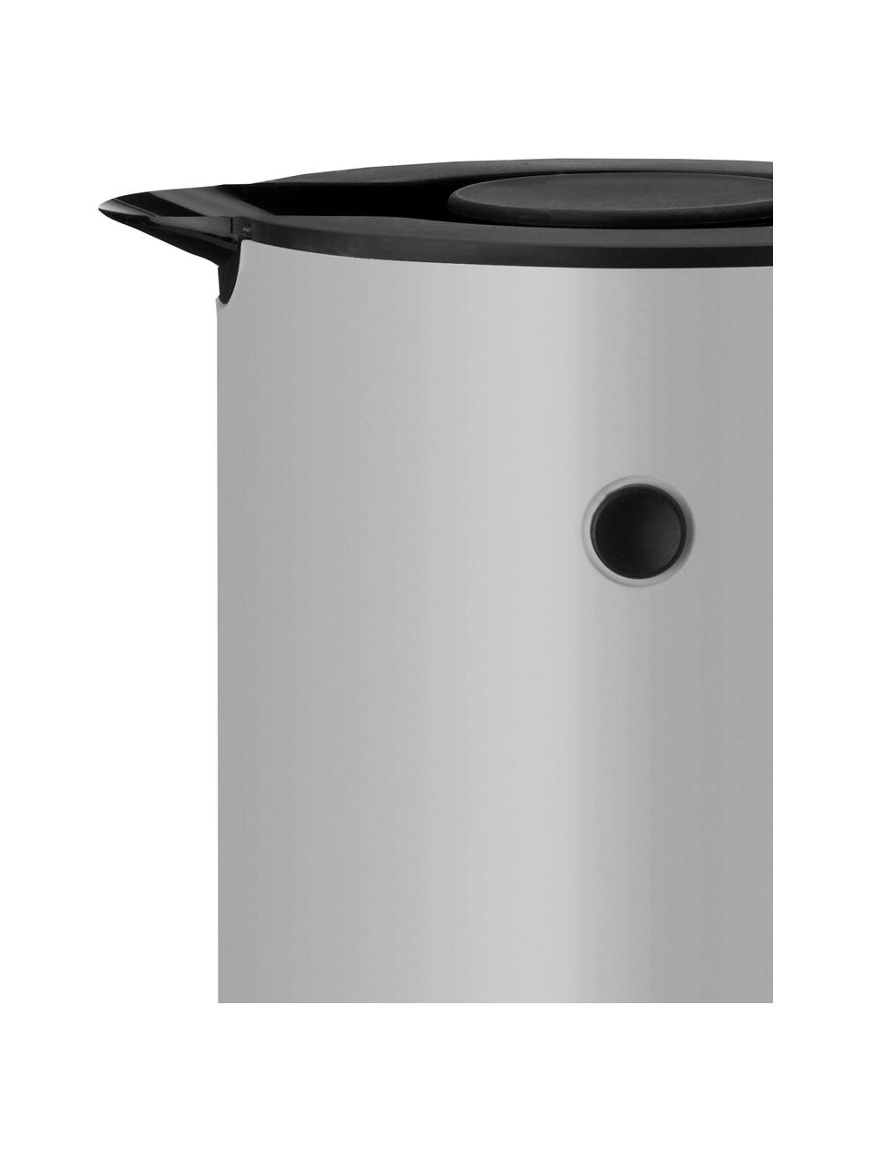 Bollitore elettrico grigio lucido EM77, 1.5 L, Rivestimento: smalto, Grigio chiaro, nero, 1,5 L