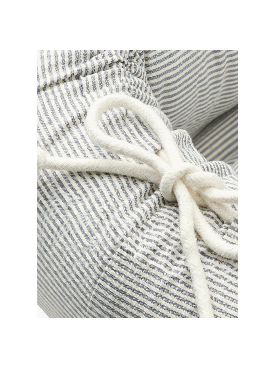 Kokon niemowlęcy z bawełny Gro, Tapicerka: 100% bawełna, Szary, biały, w paski, S 45 x D 84 cm