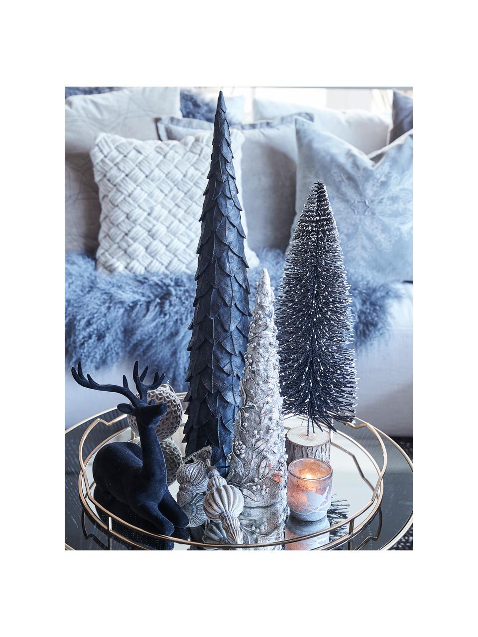 Handgefertigter Deko-Baum Tree H 63 cm, Polyresin, Schwarz, Ø 14 x H 63 cm
