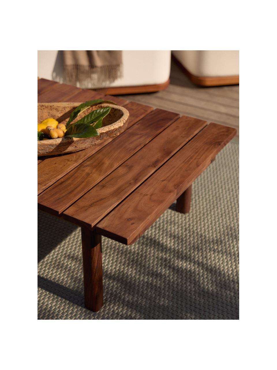 Garten-Couchtisch Matheus, Massives Akazienholz, Metall

Dieses Produkt wird aus nachhaltig gewonnenem, FSC®-zertifiziertem Holz gefertigt., Akazienholz, B 110 x T 75 cm