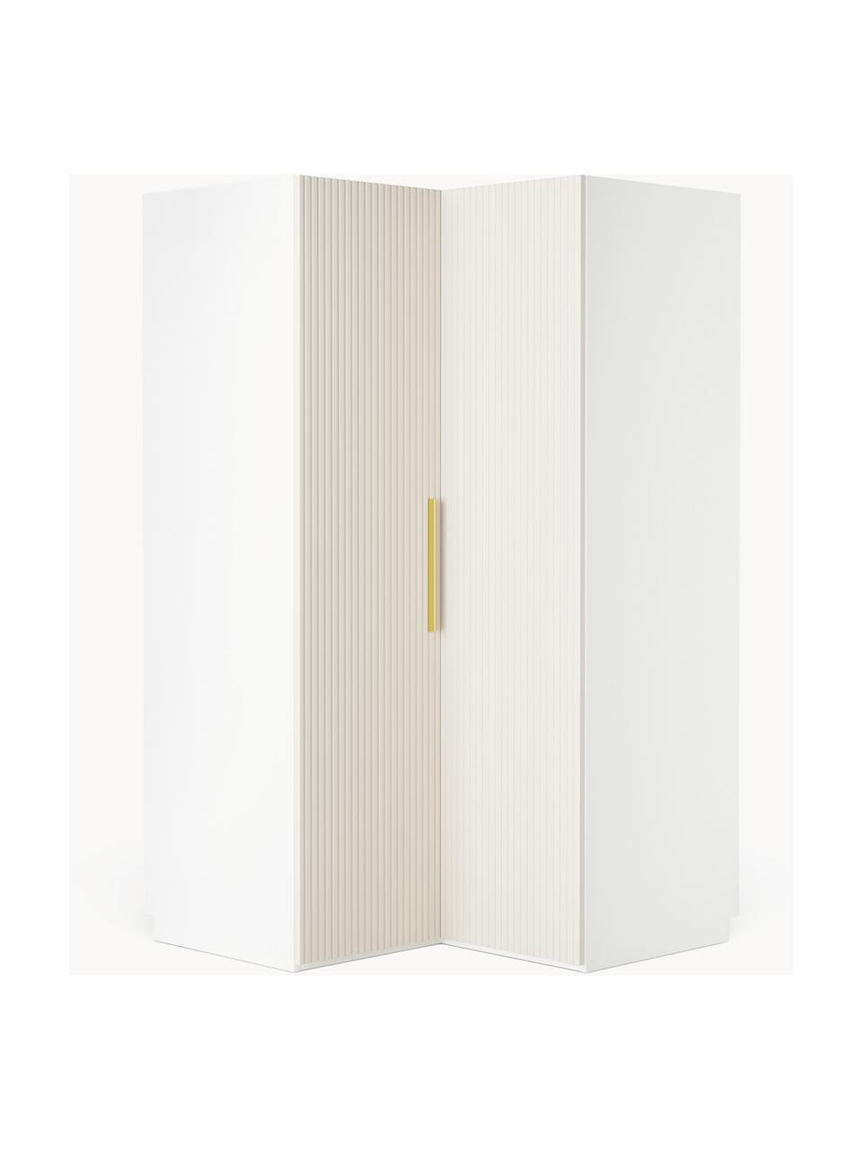 Armoire d'angle modulaire Simone, larg. 115 cm, Bois, beige, Module d'angle : larg. 115 x haut. 200 cm